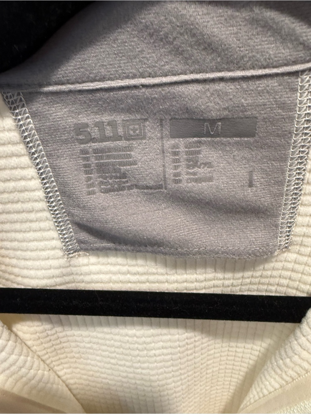 5.11 Tactical Women’s Full Zip Grid Fleece Jacket White Gray Size M - Picture 2 of 4